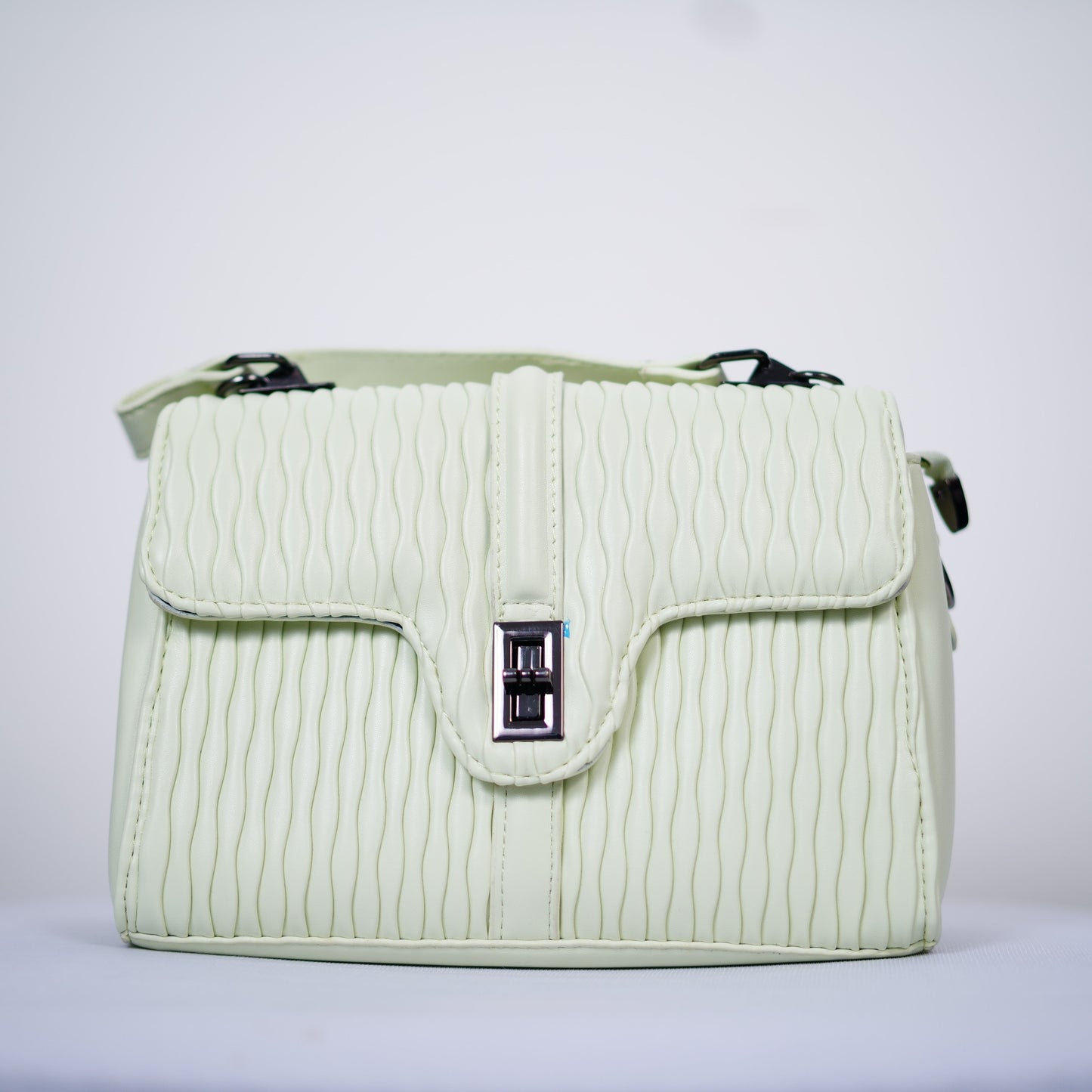 Mint Woven Elegance Handbag