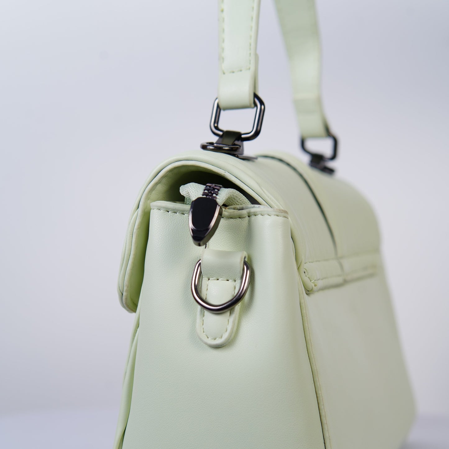 Mint Woven Elegance Handbag