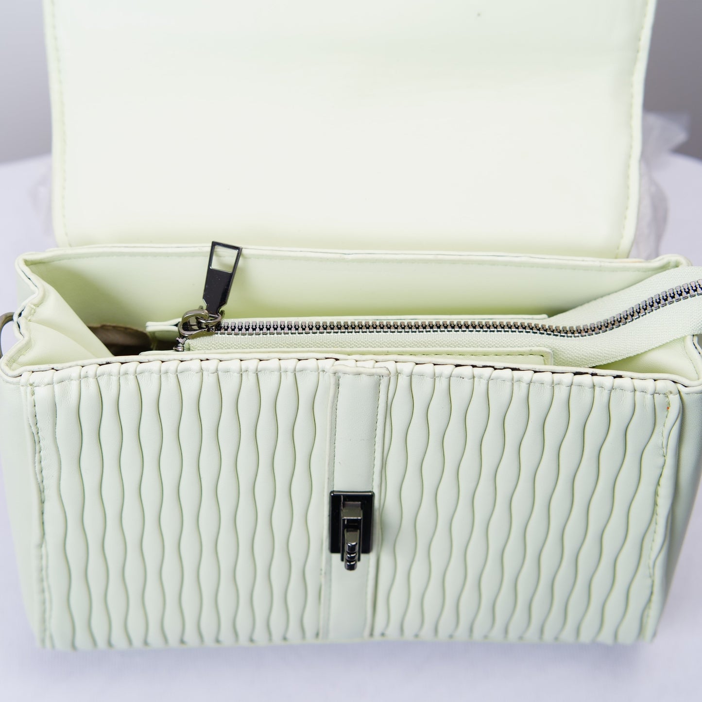 Mint Woven Elegance Handbag