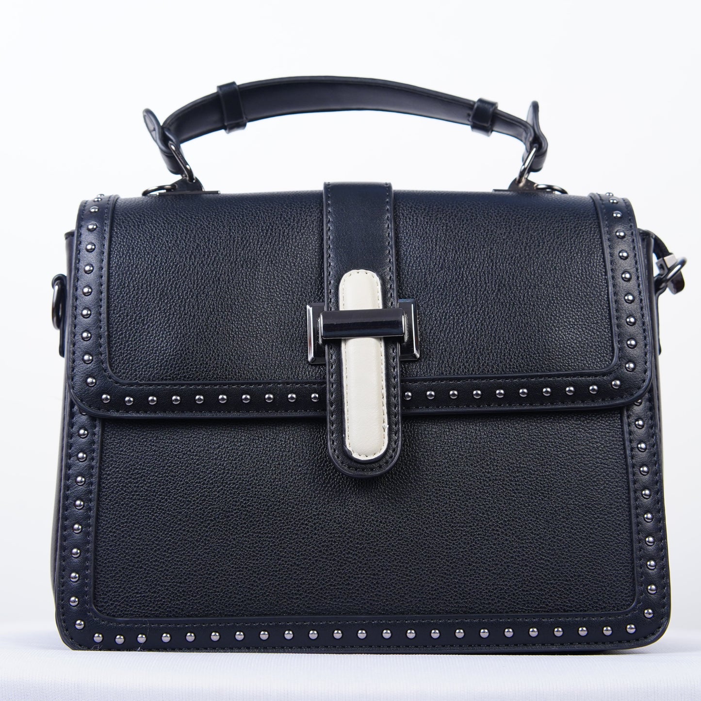 Studded Grace Satchel – Noir Edition