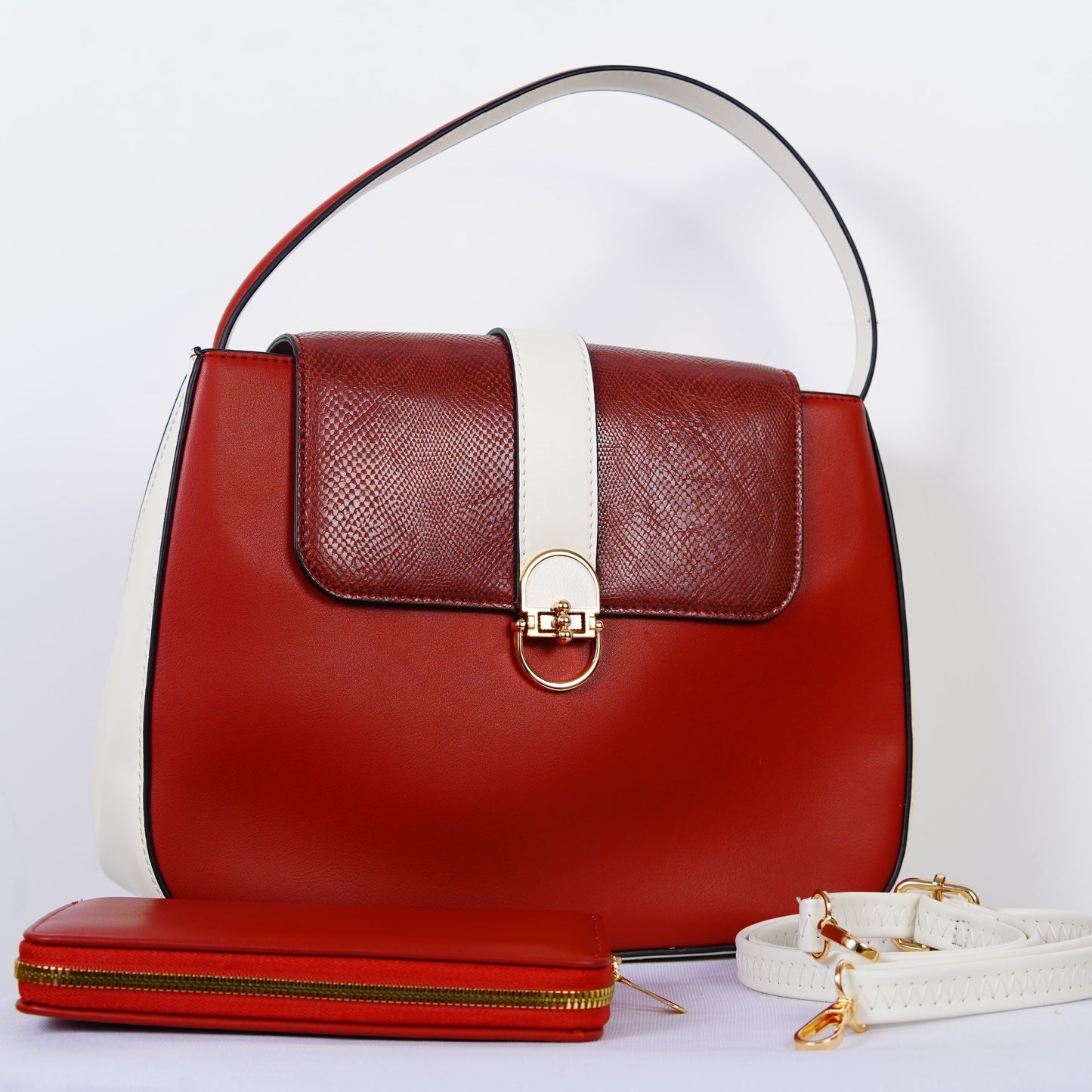 The Icon of Elegance – VANTINA Luxe Contrast Handbag