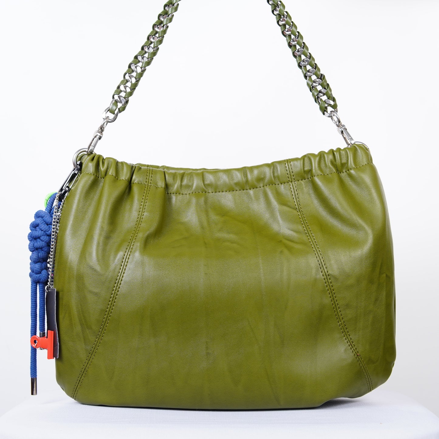Dice Charm Shoulder Bag - Olive Green Edition