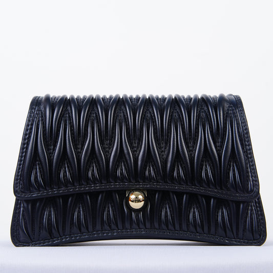 Noir Weave Clutch – Midnight Edition