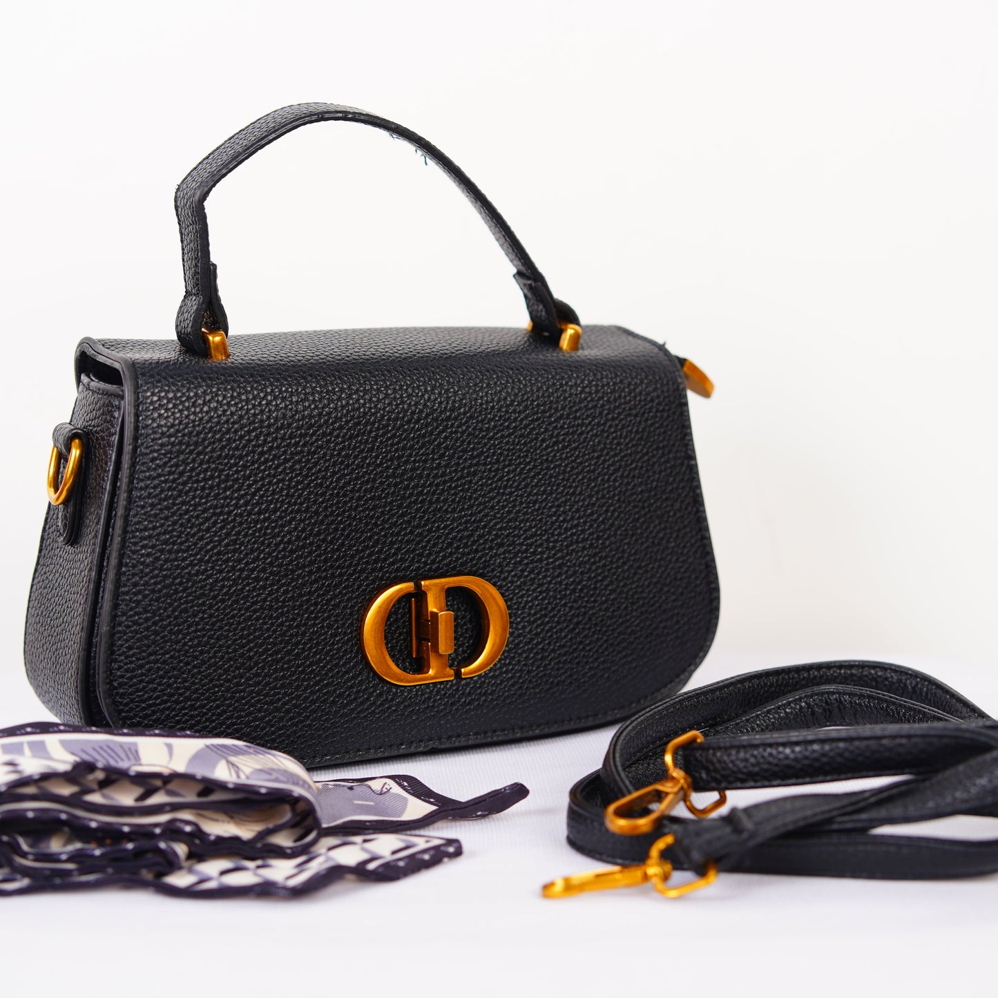 Noir Élégance Mini Satchel